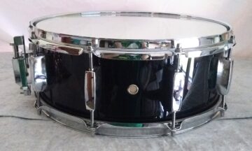 SNARE DRUM - PIANO BLACK WRAP - 14" X 5.5" - SHIPS FREE TO CONT USA ONLY!!