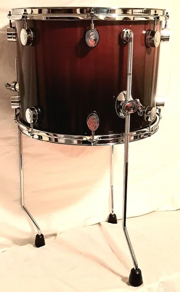 PDP PACIFIC FS SERIES (BIRCH) 16"X12" CUSTOM BLACK CHERRY FADE FLOOR TOM-SHIPS FREE TO C-USA! - Image 3