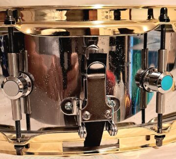 CUSTOM ALUMINUM GOLDEN HALO (BRASS PLATED HOOPS SET) SNARE DRUM SEAMLESS - FREE SHIP TO CUSA! - Image 6