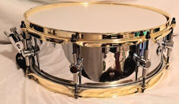 CUSTOM ALUMINUM GOLDEN HALO (BRASS PLATED HOOPS SET) SNARE DRUM SEAMLESS - FREE SHIP TO CUSA! - Image 4