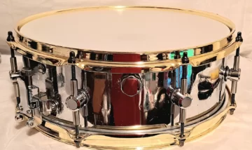 CUSTOM ALUMINUM GOLDEN HALO (BRASS PLATED HOOPS SET) SNARE DRUM SEAMLESS - FREE SHIP TO CUSA! - Image 3