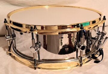 CUSTOM ALUMINUM GOLDEN HALO (BRASS PLATED HOOPS SET) SNARE DRUM SEAMLESS - FREE SHIP TO CUSA! - Image 7