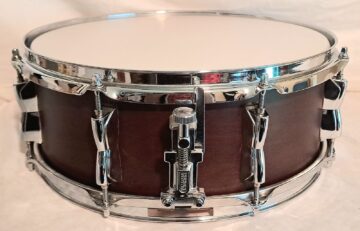 YAMAHA VINTAGE STAGE CUSTOM SNARE DRUM 1998 WITH ORIGINAL RARE CHOCOLATE SATIN - FREE SHIP TO CUSA! - Image 6