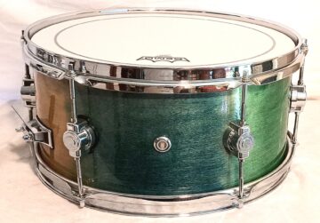 MP© CUSTOM SNARE DRUM 14" X 6.5" WITH TIE-DYED DENIM LACQUER - COLLECTOR LUGS & MORE - FREE SHIP TO CUSA! - Image 2