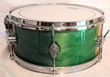 MP© CUSTOM SNARE DRUM 14" X 6.5" WITH TIE-DYED DENIM LACQUER - COLLECTOR LUGS & MORE - FREE SHIP TO CUSA! - Image 4