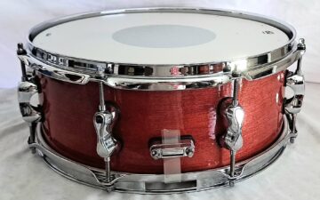 MP© CUSTOM RED GALA APPLE LACQUER SNARE DRUM - 14" 8 LUGS - FREE SHIP TO CUSA! - Image 3