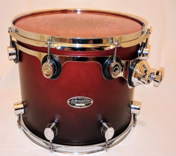 PDP PACIFIC FS SERIES (BIRCH) 14"X10" FACTORY BLACK CHERRY FADE RACK TOM-SHIPS FREE TO C-USA!