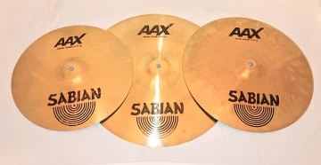 SABIAN DISCONTINUED RARE HARD TO FIND AAX DARK CRASHES SET OF THREE = 14" - 16" - 18" FREE SHIP CUSA! - Image 2