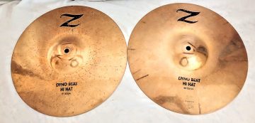 ZILDJIAN DYNO BEAT HEAVY HATS PAIR - SEE PICS FOR WEIGHT - SHIPS FREE TO C-USA!