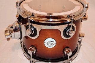 DW 10" X 7" RACK TOM WITH STM MOUNT TOBACCO BURST - FREE SHIP TO C-USA!