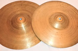 ZILDJIAN 1950'S 12" HI HATS MILITARY ISSUED STAMP - FREE SHIP TO C-USA!