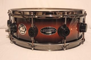 DW-PDP HYBRID SNARE DRUM TOBACCO BURST LACQUER - FREE SHIP TO C-USA!