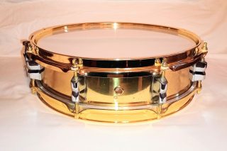 UNMARKED BRASS PICCOLO SNARE DRUM 13" - FREE SHIP TO C-USA!