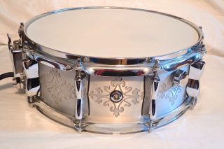CUSTOM ENGRAVED ALUMINUM SNARE DRUM - FREE SHIP TO C-USA!