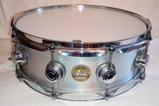 DW COLLECTOR ALUMINUM SNARE DRUM 14" 3MM TEXTURED ALUMINUM-FREE SHIP TO C-USA!