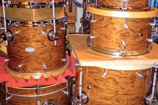 MARTIAL PERCUSSION© CUSTOM BUBINGA HYBRID MAPLE FUSION DRUM KIT SHELL PAK FREE SHIP TO C-USA!